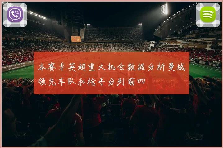 本赛季英超重大机会数据分析曼城领先车队和枪手分列前四